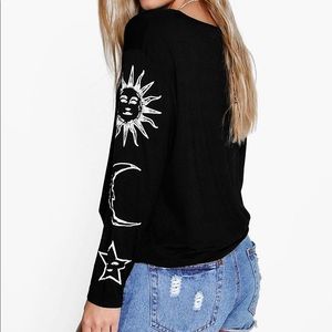 Boohoo Plus Sun+Moon Oversized Shirt